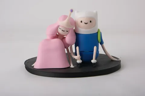 Adventure Time Finn & Princess Bubblegum Collectible Figurine — 3D printed bust sculpture