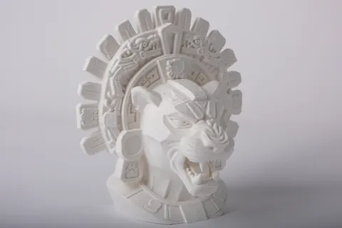 Ancient Inca Beast Bust — 3D printed cat figurine