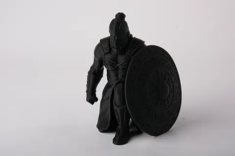 Ancient Shield Warrior Sculpture — 3D printed bust sculpture