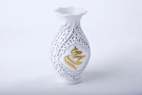 Arabic Style Lace Vase — 3D printed geometric vase