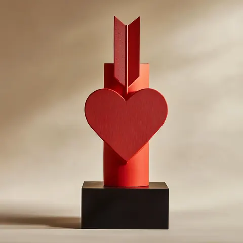 Arrow In Heart — 3D printed jewelry piece