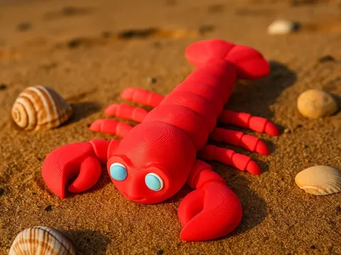 Articulated Crawfish Toy — 3D printed flexi animal