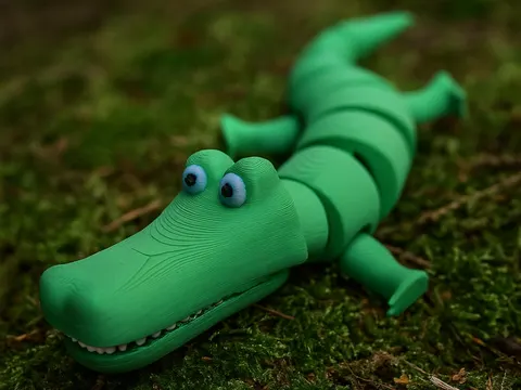 Articulated Crocodile Toy — 3D printed flexi reptile