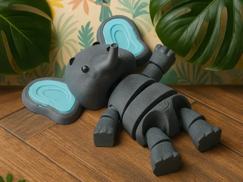 Articulated Elephant Toy — 3D printed flexi animal