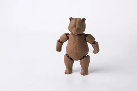 Articulated Forest Bear Figure — 3D printed flexi animal