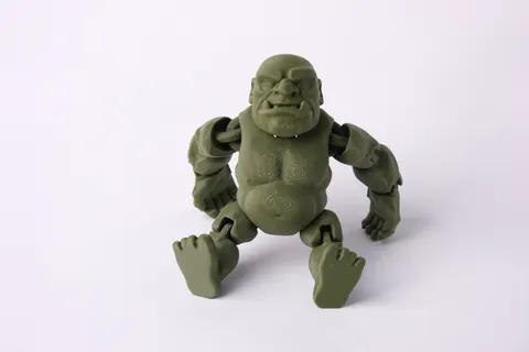 Articulated Grumpy Ogre Flexi Toy — 3D printed flexi dragon
