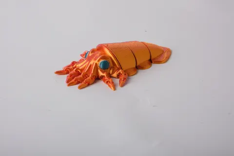 Articulated Squid Toy — 3D printed flexi sea creature