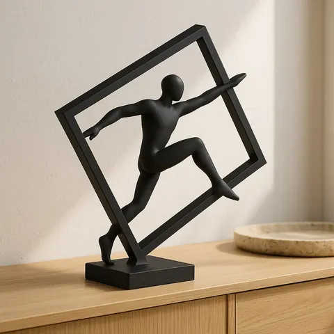 Athlete In Cube — 3D printed bust sculpture