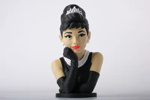 Audrey Hepburn Inspired Bust — 3D printed bust sculpture