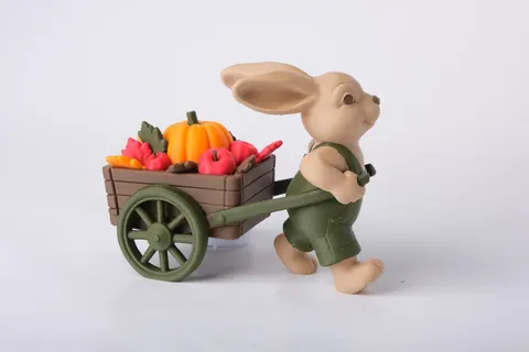 Autumn Harvest Bunny — 3D printed animal figurine