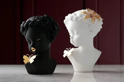 Baby With Butterfly Bust — 3D printed bust sculpture