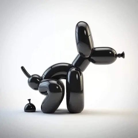 Balloon Dog Pooping — 3D printed animal figurine