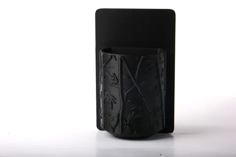 Bamboo Pattern Wall Organizer and Storage Bin — 3D printed botanical tray
