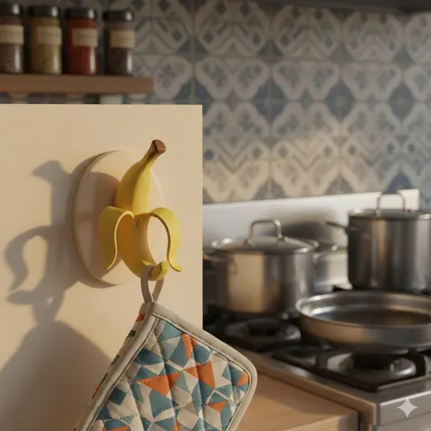 Banana Hook — 3D printed wall decor piece