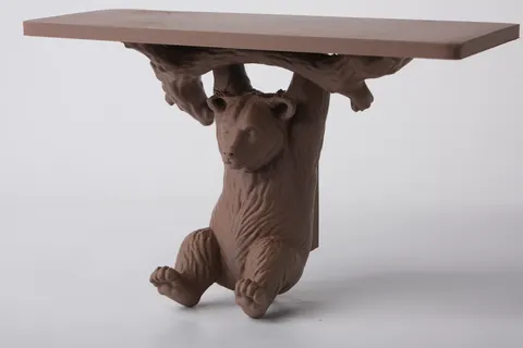 Bear Wall Shelf — 3D printed animal tray