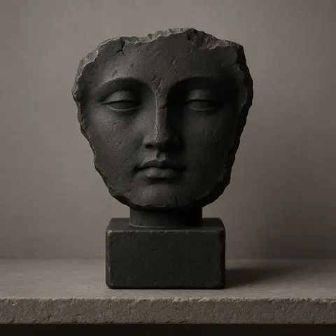 Beaten Face — 3D printed face sculpture
