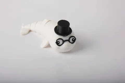 Beluga Flexi Toy — 3D printed flexi sea creature