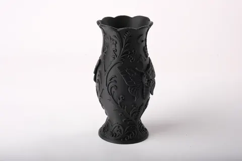 Black Butterfly Floral Vase — 3D printed botanical vase