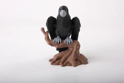 Black Crow Flexi Toy — 3D printed flexi animal