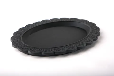 Black Lace Tray — 3D printed minimalist organizer