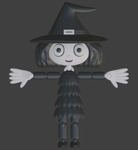 Black Witch — 3D printed gothic figurine