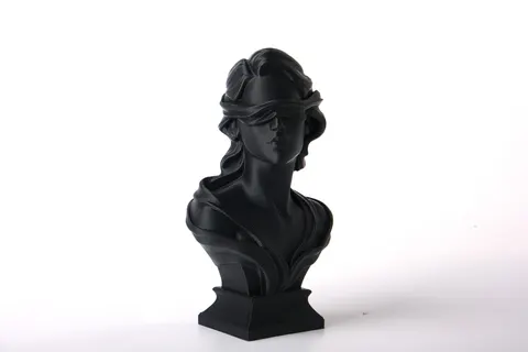 Blindfolded Woman Bust Sculpture — 3D printed bust sculpture