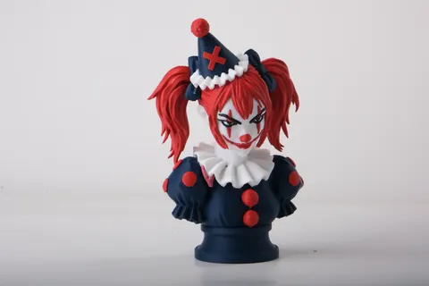Bloody Clown Girl Bust — 3D printed bust sculpture