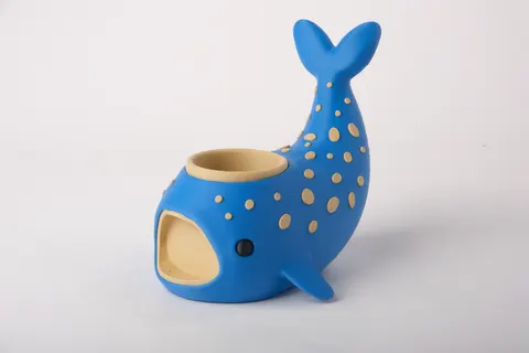 Blue Whale Desk Organizer — 3D printed animal tray