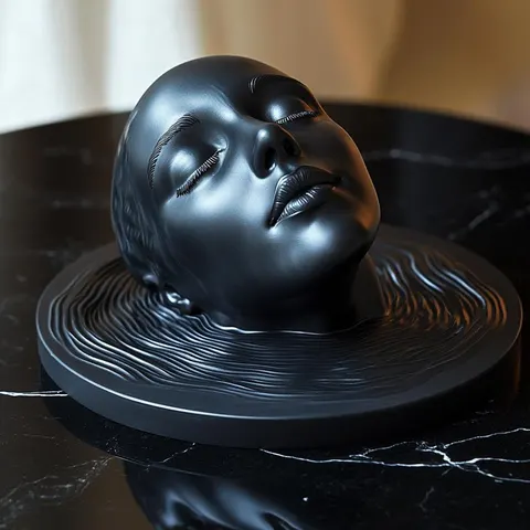 Blurry Head — 3D printed face sculpture