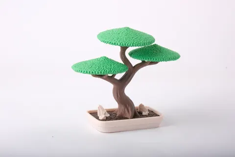 Bonsai Tree in Pot — 3D printed botanical sculpture
