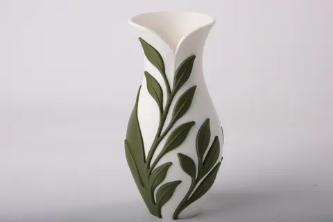Botanical Leaf Vase — 3D printed botanical vase