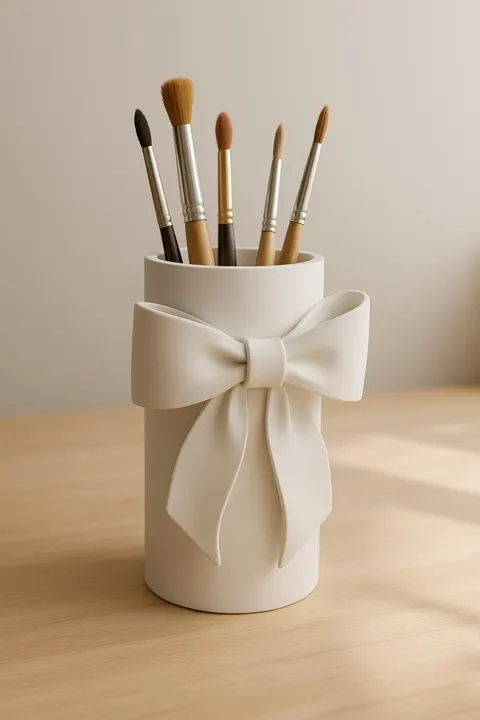Bow Vase — 3D printed figural vase
