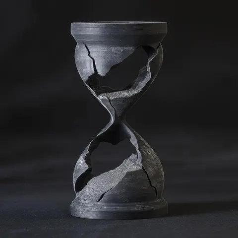 Broken Hourglass — 3D printed decor piece