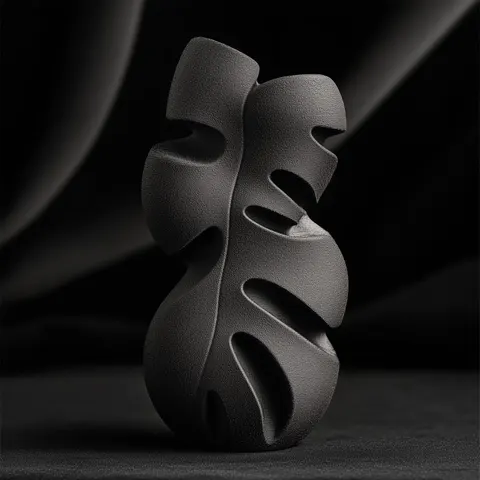 Brutal Leaf — 3D printed botanical sculpture