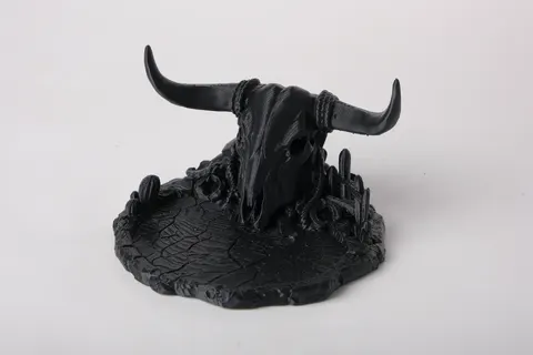 Bull Skull Jewelry Tray — 3D printed animal tray