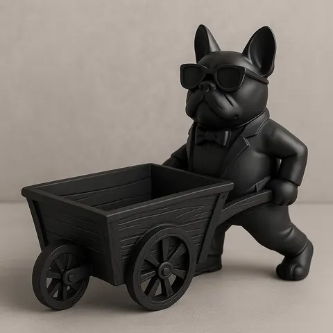 Bulldog On Wheels — 3D printed animal figurine