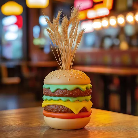 Burger Vase — 3D printed figural vase