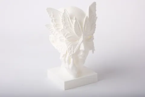 Butterfly Mask Woman Bust — 3D printed wall decor piece