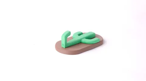 Cactus Wall Hook — 3D printed wall decor piece