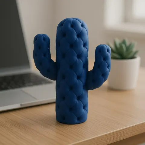 Cactus With Texture — 3D printed botanical sculpture