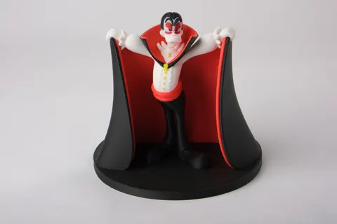Cartoon Dracula Duck — 3D printed gothic figurine