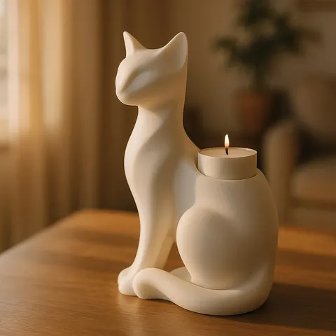 Cat Candle Stand — 3D printed animal tray