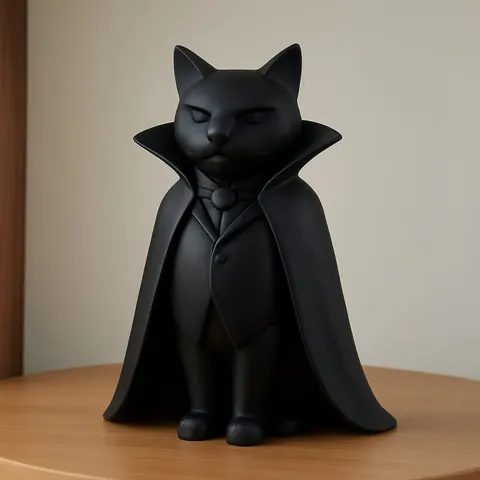 Cat In Raincoat — 3D printed cat figurine