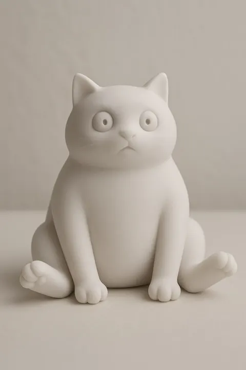 Cat Is Scared — 3D printed cat figurine
