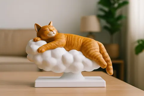 Cat On Cloud — 3D printed flexi animal