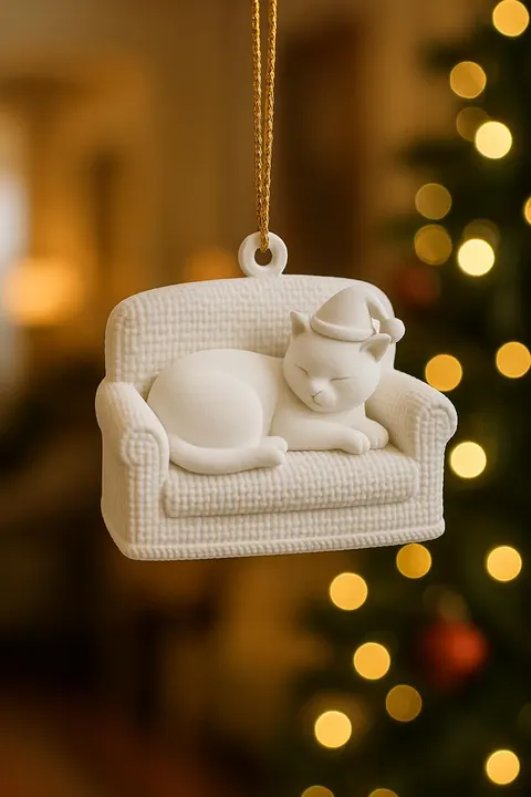 Cat On Sofa — 3D printed cat figurine