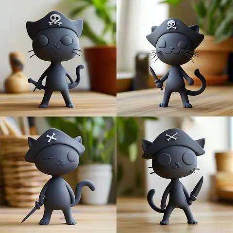 Cat Pirat — 3D printed decor piece
