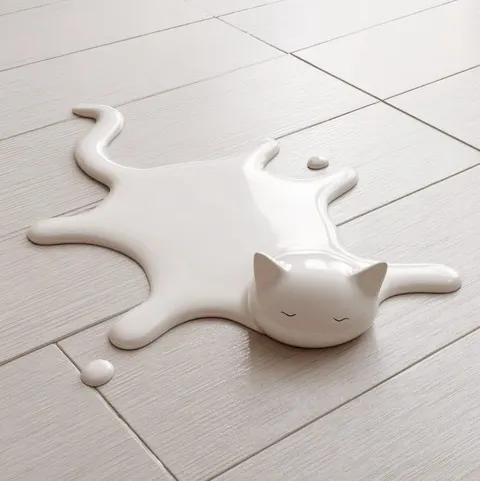 Cat Puddle — 3D printed flexi animal