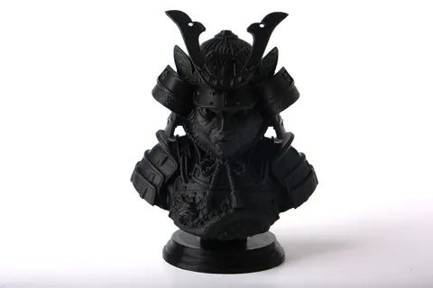 Cat Samurai Bust — 3D printed cat figurine