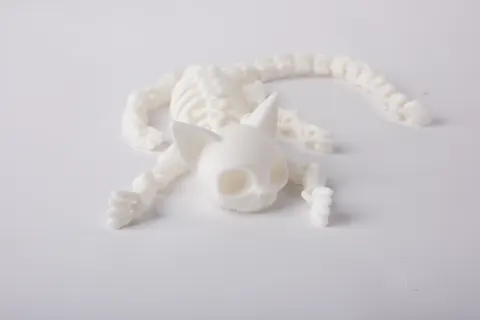 Cat Skeleton Flexi Toy Gothic Articulated Collectible — 3D printed flexi animal